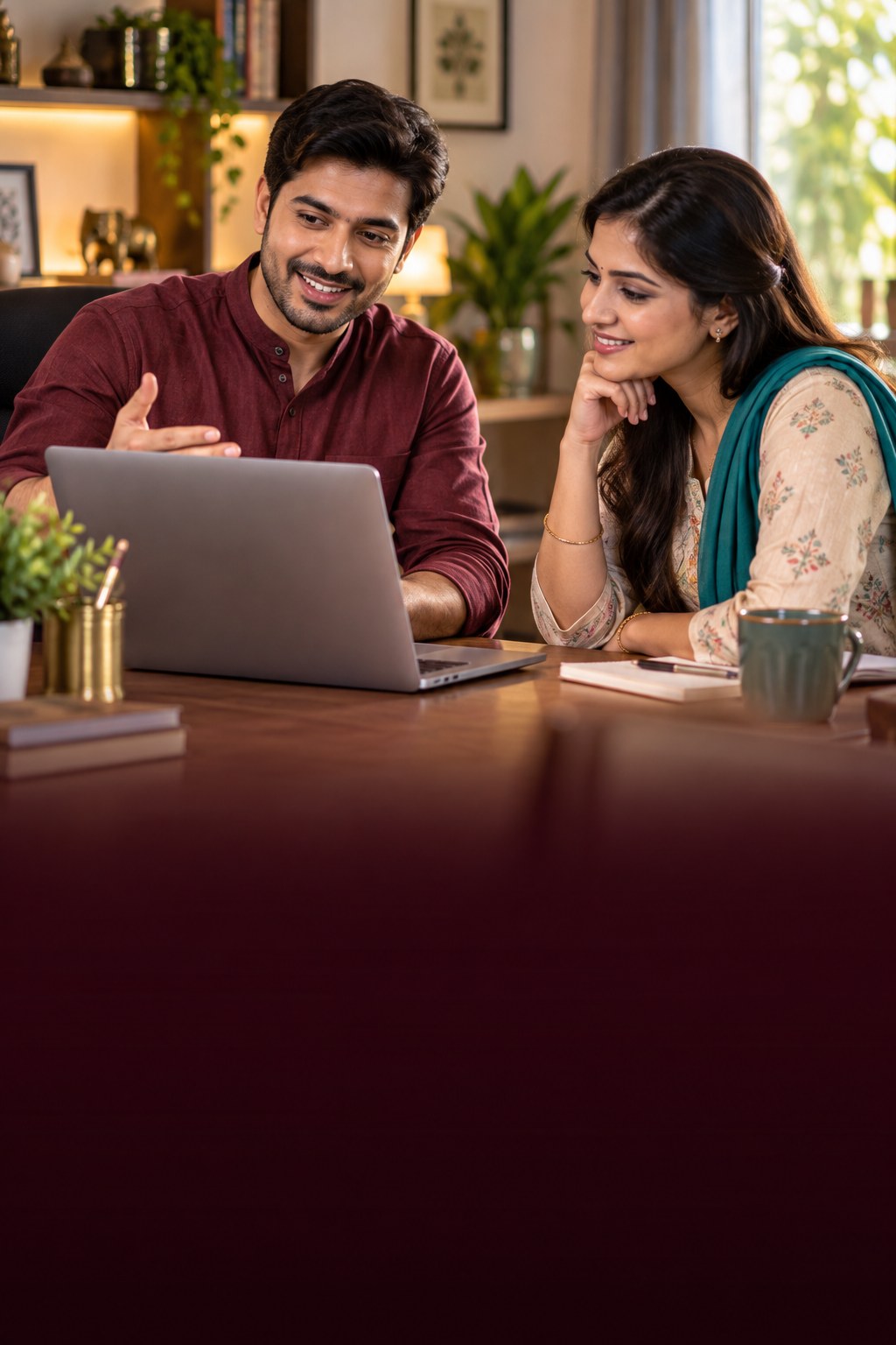 Online Promoter helping a new member complete a matrimonial profile