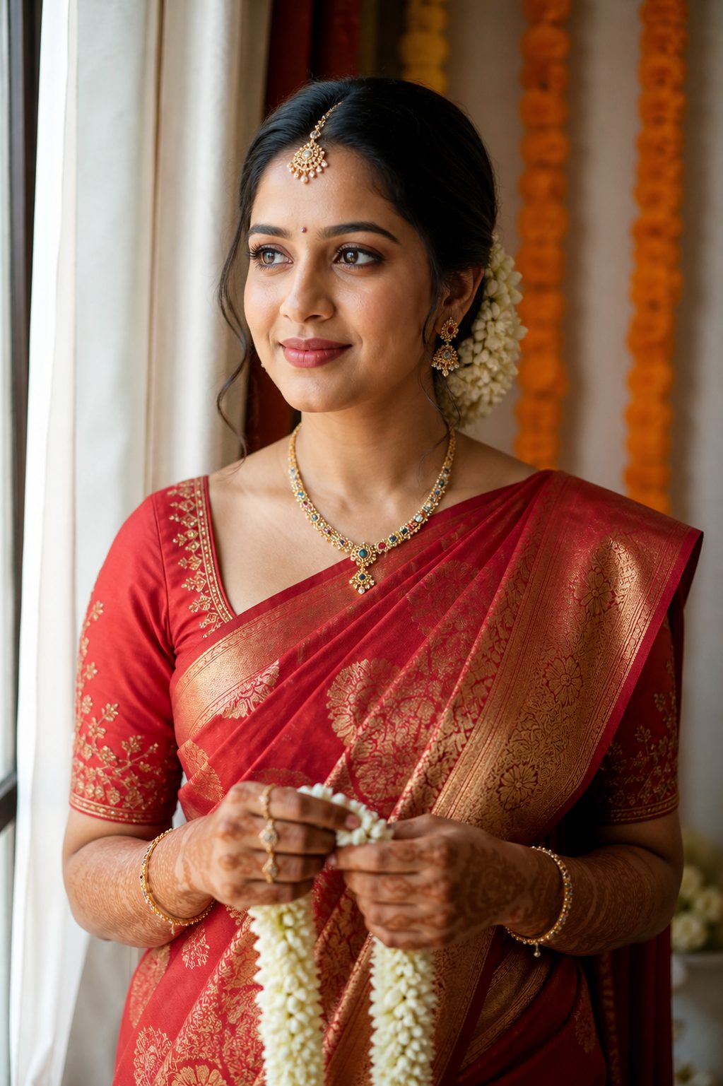 Bride dressed for a traditional ceremony